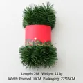 Green 2m artificial Christmas garland, 10cm width, lightweight needle-textured decor - 2m Eco PVC Garland/88g