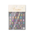 Pegatinas de relieve para uñas con diseños detallados de calaveras de colores y texturas - Estilo de Esqueleto de Colores (TA26)