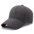 Dark gray baseball cap with norosan embroidery and premium mesh texture details - Adjustable / Dark Gray