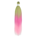 Extension per trecce Easy Braid da 26 pollici con sfumatura verde e rosa per acconciature - Ombre Verde a Rosa (FR-30)