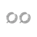 Orecchini a clip in acciaio inossidabile argento con anellino per creazione gioielli DIY - Clip-on senza buco / Color Acciaio