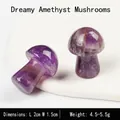 Figurines de champignons miniatures de 2cm en améthyste pour micro-paysage et déco - Améthyste