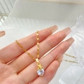 Collier chic en or avec pendentif étoile de mer et zircone sur une chaîne fine - Étoile de mer