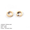 Pendientes ear cuff de acero inoxidable oro 14K de 13mm para orejas sin perforaciones - Oro (13mm)
