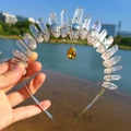 Corona bohemia con cristales naturales y colgantes decorativos de estrellas de mar y conchas - Sol+Estrella de Mar Concha+Colgante Amarillo