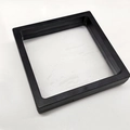 Scatola quadrata nera per gioielli con pellicola PE trasparente per protezione antiossidante - Scatola 11*11cm