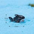 Miniature resin orca whale figurine for micro landscape, size 2.8cm by 1.6cm - No. 15 Black Shark