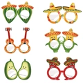 Lot de 6 lunettes de fête mexicaines en papier avec cactus sombreros et guitares - Style A