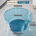 Vasca da bagno per neonati extra large blu trasparente in plastica PP spessa - Extra grande / Blu Trasparente