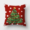 Red Background Christmas Tree (7) / 45x45cm