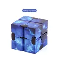 Cubo Infinito antistress blu stellato con motivi di nebulosa e galassia - NO.339K / Blu Cielo Stellato