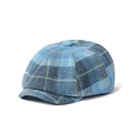 Casquette gavroche classique à carreaux bleus pour homme avec tissu chaud d'automne hiver - Taille unique / Bleu