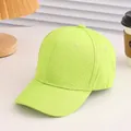 Detail of neon green cotton baseball cap with ventilation holes and reinforced stitching - 52cm(Adjustable) / Fluorescent Green