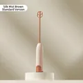 Mousseur à lait électrique marron soyeux avec tête de mélange en forme de feuille - Standard / Brun Brouillard de Soie
