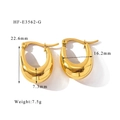Technical size diagram for gold teardrop earrings showing 22.6mm height and 16.2mm width - Gold U-Shape Drop Ear Buckle