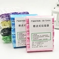 Five-roll pack of disposable point-break garbage bags in pink, blue, purple, green, and black - 5 Rolls / Random Color