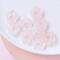 Pink 19mm acrylic flower beads set of 10 for DIY handmade jewelry and hair accessories - Light Pink Marbled