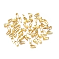 Bulk gold 6/8mm metal pinch bails for DIY necklace pendant findings on white background - 2*6mm / Gold
