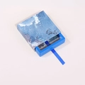 Scatola per gioielli in marmo blu con pellicola PE e nastro di trazione blu - Blu reale (interno blu)