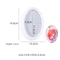 Ovale siliconen mal voor hars zeepbakje DIY handwerk afmeting 14,8x10,6x2,6 cm - Stijl 1 Ovaal Zeepbakje