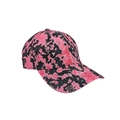 Pink and black tie-dye baseball cap with curved brim and artistic cotton texture - One Size Adjustable / 14# (Pink Black Tie Dye)