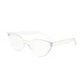 Minimalist transparent cat-eye sunglasses with lightweight clear frames and thin temples - Transparent