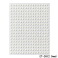 Macro view of 2.5mm white half-round pearl stickers model ET-30 for DIY makeup decor - ET-30 2.5mm White Pearl Sticker