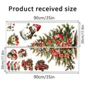 Size chart for Christmas tree snowman wall decals showing two 90x30cm layout sheets - 30*90CMX2 Set in Bag
