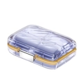 Translucent purple weekly medicine box with gold trim and secure silver metal clasp - Translucent Purple