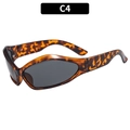 Retro oversized sunglasses with tortoiseshell leopard print frame and dark grey lenses - Tortoiseshell Grey Lens