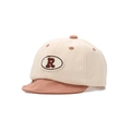 Baby-Baseballkappe mit Buchstaben-R-Patch in Cremeweiß und Rotbraun Kontrastfarben - Ca. 46CM / Braun