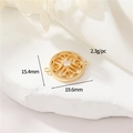 Connecteur étoile ajourée plaqué or 14K pour bijoux DIY, dimensions 15,4x19,6mm - Connecteur Étoile / Or 14K - Étoile Évidée