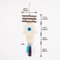 Boho evil eye dreamcatcher wall hanging with wood sticks and colorful tassels - 4005 With Wood Stick
