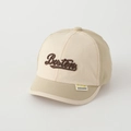 Detalle del bordado de Boston en una gorra de béisbol suave para niños en beige - 50cm (1-3 años) / Caqui