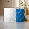 Stampo geometrico in silicone fai-da-te ZL-874 con candela a diamante blu finita e decoro - Geometrico D ZL-874