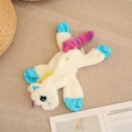 Regenbogen Einhorn Kuscheltier in Weiß mit blauen Pfoten und gestickten Sternen - Blaue Hülle (Ungefüllt) / 40cm (0.1kg)