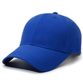 Classic royal blue baseball cap in a minimalist six-panel design for sun protection - Sapphire Blue