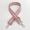 Rosa Nylon-Taschenriemen mit weißem Pfeilmuster und silbernen Metall-Verschlüssen - Rosa Silberne Schnalle