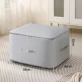 Large grey satin storage bag for clothes and quilts with handles 54x42x30cm - Large (54*42*30cm) / Ultimate Gray