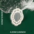 Detailed cream lace bow embroidery patch dimensions 5.6x4.2cm on a dark background - Off-white Bow Wreath Style (07)