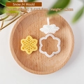 Snowflake cookie cutter plunger and mold set for Christmas baking and fondant decoration - Snowflake H