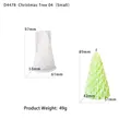 Details van kleine kerstboom siliconen mal met afmetingen en gewichtsspecificaties - D4478 Kerstboom 04 (Klein)