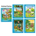 Reusable cartoon animal water painting book set for children coloring and education - Thick Single-line Animal Print (includes Pen And Opp Bag)