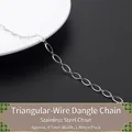 Chaîne à maillons ovales en acier inoxydable de 4.5mm pour création de bijoux - Chaîne à Boucles en Fil Triangulaire 4,5mm 1m