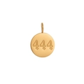 18K gold plated stainless steel round pendant with 444 angel number engraving - Number 444 Pendant