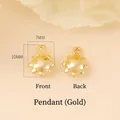 Goldener Sonnenanhänger für DIY-Halsketten mit Details der Vorder- und Rückseite - Gold
