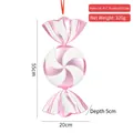 55cm Pink and white spiral candy ornament made of PVC with pearl finish and glitter - 55CM Pink Windmill Candy