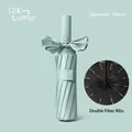 Mint green 12-rib automatic folding umbrella with UPF50+ coating and bow detail - Enlarged 12 Ribs - Xiaomi Series / Mint Green