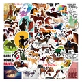 100pcs waterproof equestrian horse cartoon stickers for laptops and skateboards - Equestrian 1142-50pcs