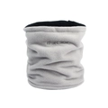 Winter thermal neck gaiter in grey polar fleece with brand embroidery and black lining - One Size / Light Gray